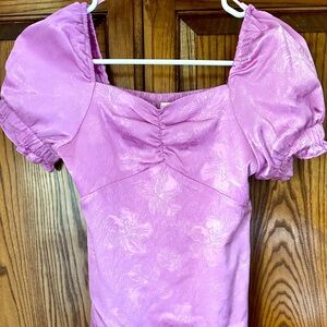 GB Girls Light Purple Puff Sleeve Blouse